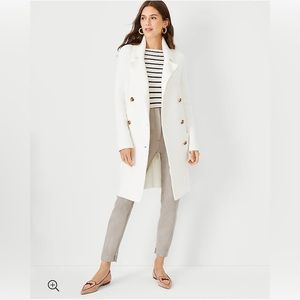 Ann Taylor - Double Breasted Coatigan in Winter White